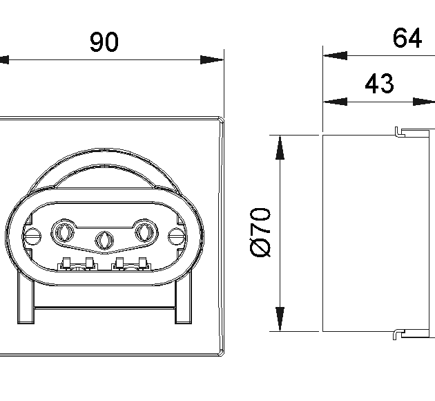 ASTRA 4151 Tropolna priključnica sa porcelanskim jezgrom