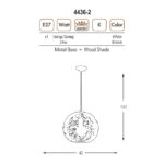 OZCAN 4436-2,04 Visilica 1xE27 BRAON - Slika 2