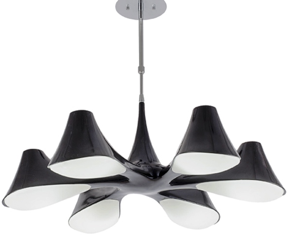 5339,19 OZCAN 5339,19 Luster viseći 6xE14 CRNA - Slika 1