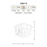 OZCAN 5360Y-16 Luster plafonski 16x3W Samsung SMD LED - Slika 2