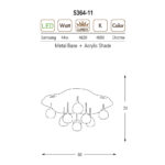 OZCAN 5364-11 Luster plafonski 11x4W Samsung SMD LED - Slika 2