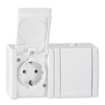 OG POWER 242.00 Priključnica dvopolna dvostruka sa porcelanskim jezgrom 16A