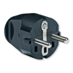 Aling 301.13 Utikač dvopolni sa kontaktom za uzemljenje 16A CRNA
