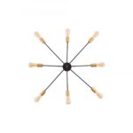 NOWODVORSKI 9135 MILL VIII BLACK-GOLD 8xE27 Luster plafonski - Slika 2