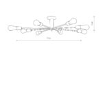 NOWODVORSKI 9135 MILL VIII BLACK-GOLD 8xE27 Luster plafonski - Slika 3