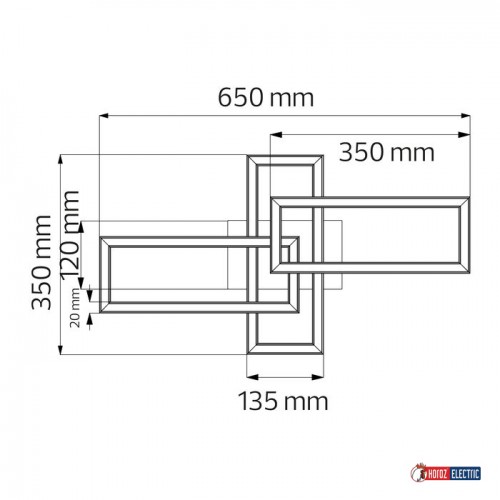 HL CONCORDE-24 Plafonski luster LED 24W 4000K / 019-053-0024