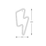 ZumaLine NEON LIGHTNING FM-WN85 Zidna (dekorativna) lampa - Slika 2