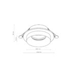 TK 6920 JET EYE BLACK Ugradna svetiljka (rozetna) - Slika 5