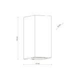 TK 6498 FAVEIRA BLACK 2xGU10 Baštenska fasadna svetiljka - Slika 2