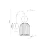 TK 11140 SOPHIA COGNAC Zidna svetiljka - Slika 7