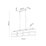 TK 11603 CALMA 4xE27 Luster viseći - Slika 7
